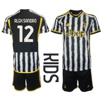 Juventus Alex Sandro #12 Replica Home Minikit 2023-24 Short Sleeve (+ pants)